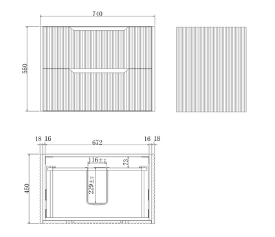 Riva Bali 750mm Matte White Single Bowl Wall Hung Vanity (Cabinet Only) - Sydney Home Centre