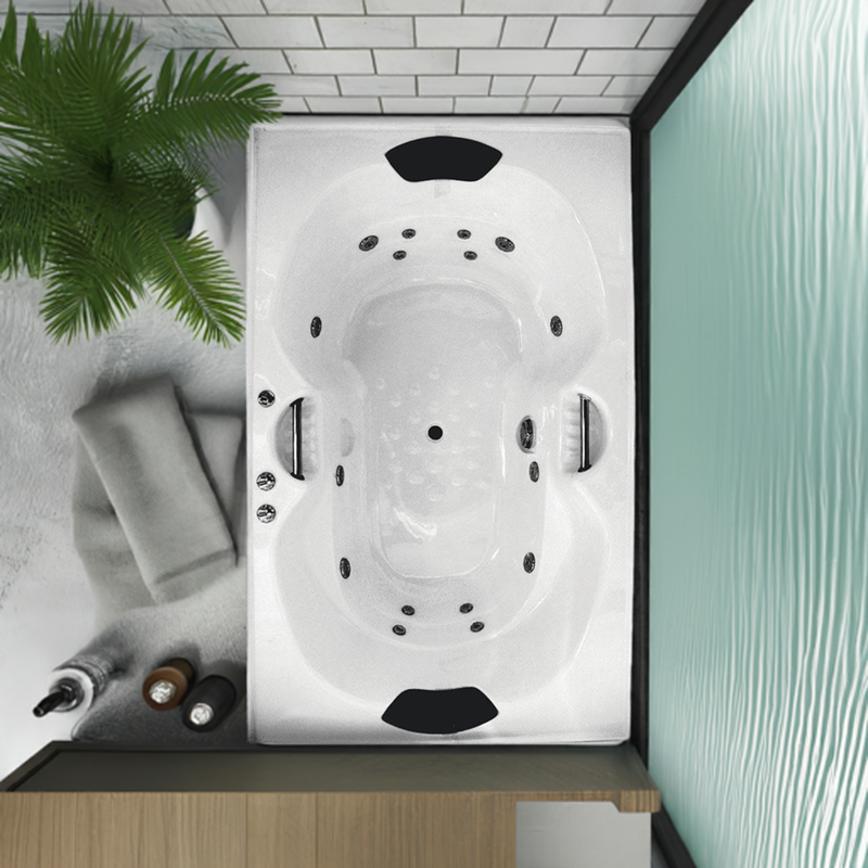 Broadway Bathroom Andorra 1790mm Spa With Electronic Touch Pad 16 Jets White