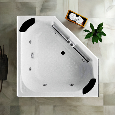 Broadway Bathroom Villena 1350mm Spa With Spa Key Remote 6 Jets White