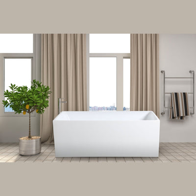 Poseidon Theo Back To Wall 1500mm Bathtub Matte White - Sydney Home Centre