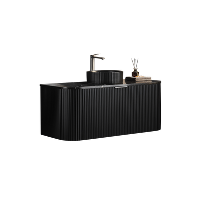 Ceto Avalon 1200mm Wall Hung Vanity Matte Black (Quartz Stone Top) - Sydney Home Centre