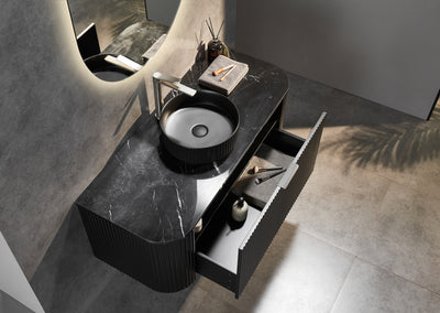 Ceto Avalon 1200mm Wall Hung Vanity Matte Black (Cabinet Only) - Sydney Home Centre