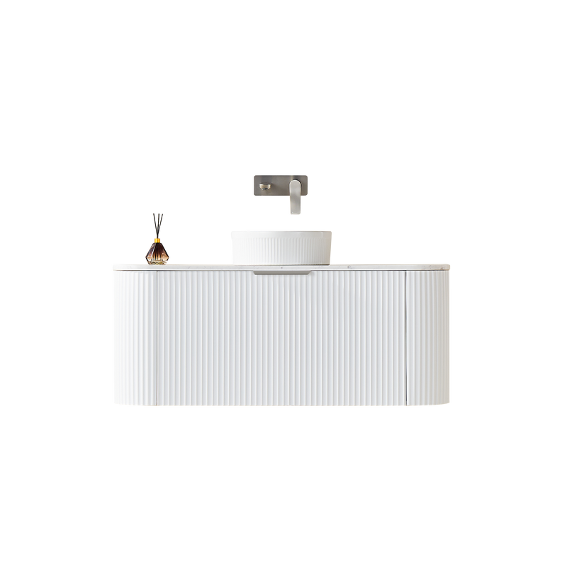 Ceto Avalon 1200mm Wall Hung Vanity Matte White (Cabinet Only) - Sydney Home Centre