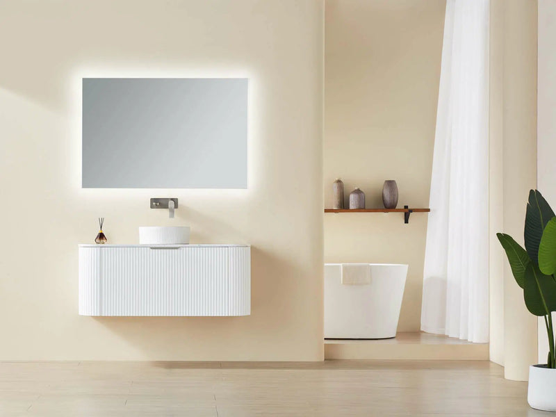 Ceto Avalon 1200mm Wall Hung Vanity Matte White (Quartz Stone Top) - Sydney Home Centre