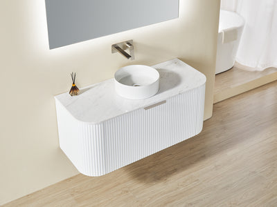 Ceto Avalon 1200mm Wall Hung Vanity Matte White (Cabinet Only) - Sydney Home Centre