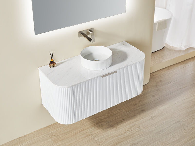 Ceto Avalon 1200mm Wall Hung Vanity Matte White (Cabinet Only) - Sydney Home Centre