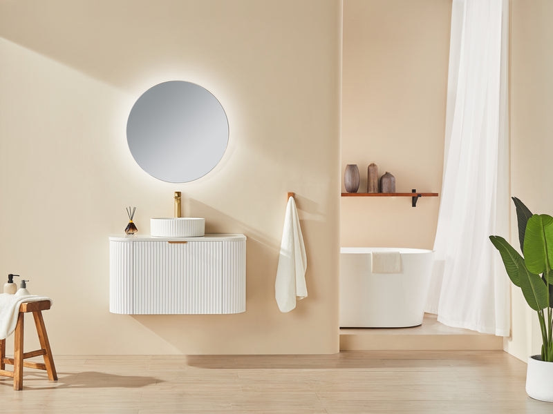 Ceto Avalon 600mm Wall Hung Vanity Matte White (Cabinet Only) - Sydney Home Centre