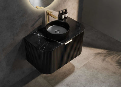 Ceto Avalon 900mm Wall Hung Vanity Matte Black (Quartz Stone Top) - Sydney Home Centre