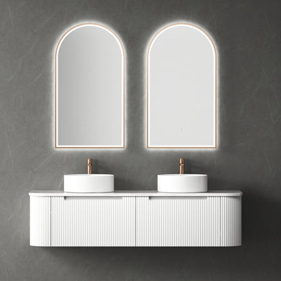 Aulic Petra Mark II 1500mm Single Bowl Wall Hung Vanity Matte White (Cabinet Only) - Sydney Home Centre