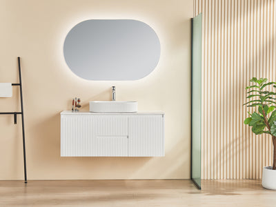 Ceto Brindabella 1200mm Middle Drawer Wall Hung Vanity Matte White (Cabinet Only) - Sydney Home Centre