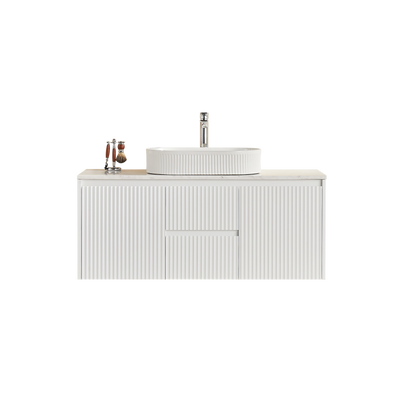 Ceto Brindabella 1200mm Middle Drawer Wall Hung Vanity Matte White (Cabinet Only) - Sydney Home Centre