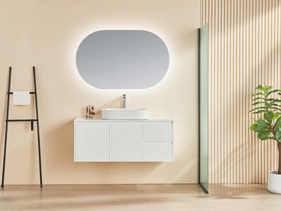 Ceto Brindabella 1200mm Right Hand Drawer Wall Hung Vanity Matte White (Cabinet Only) - Sydney Home Centre