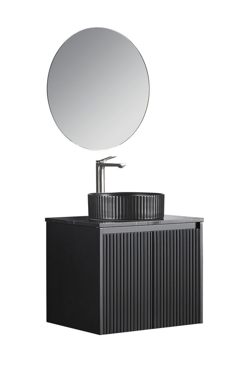 Ceto Brindabella 600mm Wall Hung Vanity Matte Black (Cabinet Only) - Sydney Home Centre