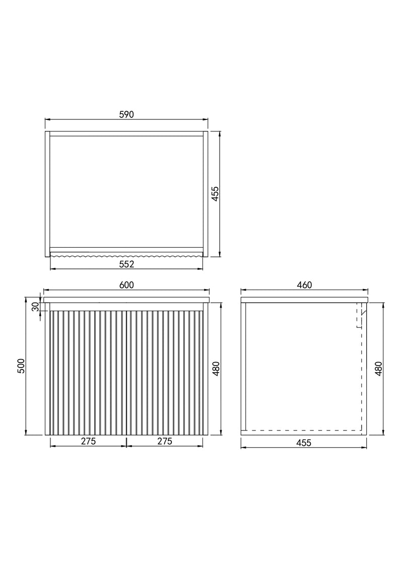 Ceto Brindabella 600mm Wall Hung Vanity Matte White (Cabinet Only) - Sydney Home Centre