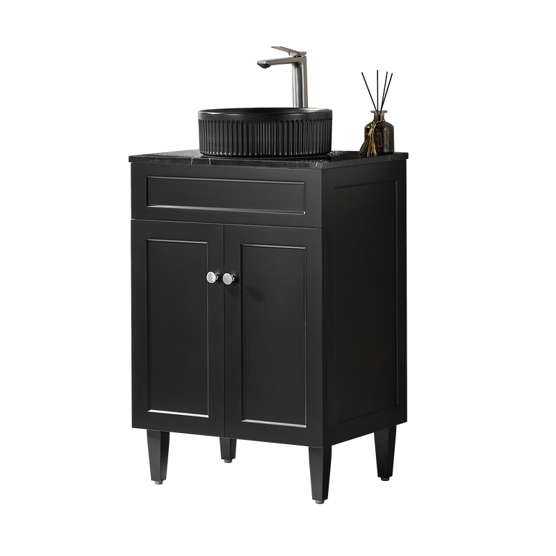 Ceto Harrington 600mm Freestanding Vanity Matte Black (Cabinet Only) - Sydney Home Centre