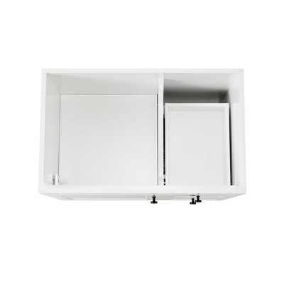 Ceto Harrington 750mm Right Hand Drawer Freestanding Vanity Matte White (Marble Stone Top) - Sydney Home Centre