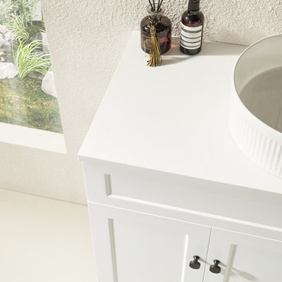 Ceto Harrington 900mm Right Hand Drawer Freestanding Vanity Matte White (Marble Stone Top) - Sydney Home Centre