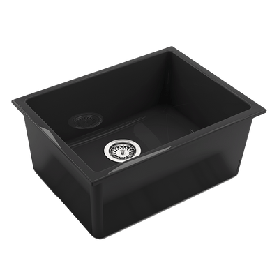 Chambord CONSTANCE Single Bowl Fireclay Sink Black