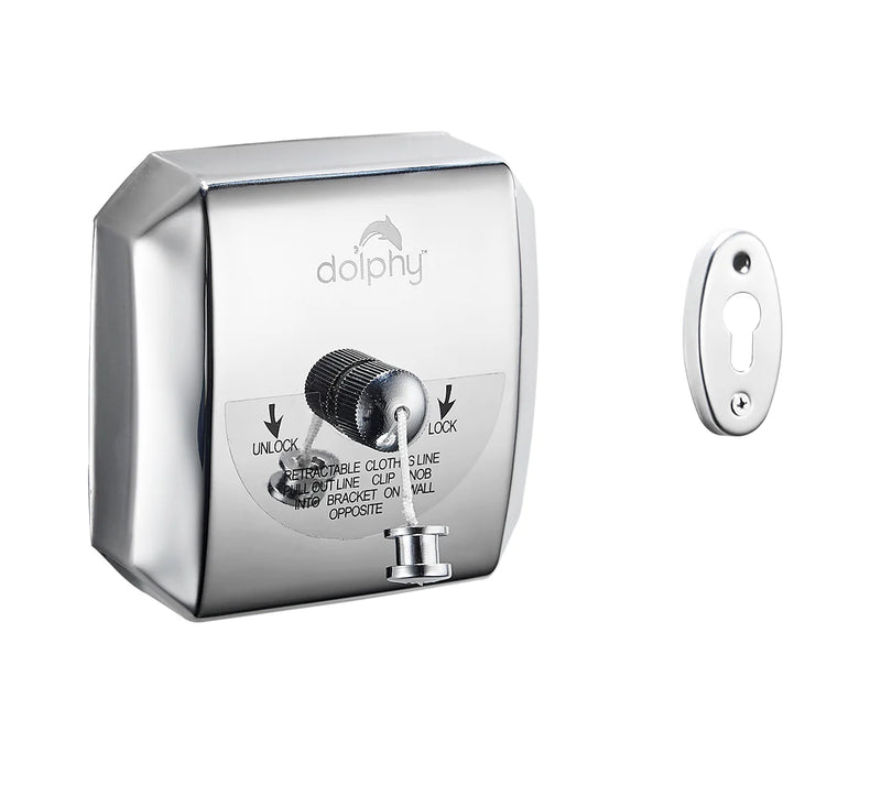 Dolphy Retractable Stainless Steel Square Clothesline Silver