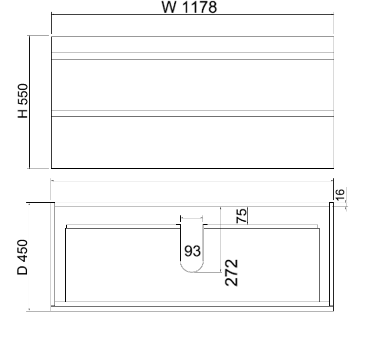 Viva ABS MF 1200mm Light Oak Single Bowl Wall Hung Vanity (Cabinet Only) - Sydney Home Centre