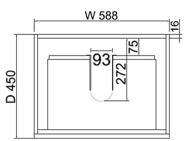 Viva ABS MF 600mm Light Oak Single Bowl Wall Hung Vanity (Volvo Polymarble Top) - Sydney Home Centre