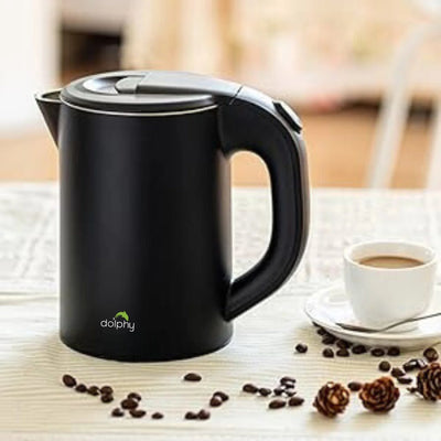 Dolphy 0.8L Stainless Steel Electric Kettle Black