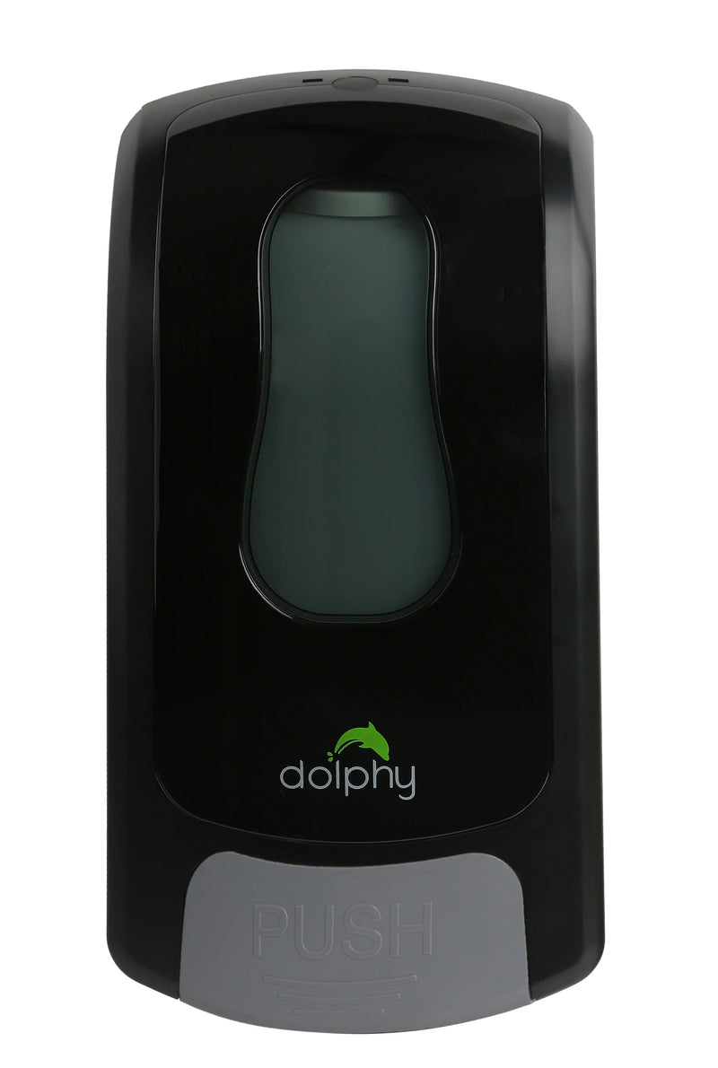 Dolphy Manual Soap Sanitiser Dispenser 1L - Black Spray