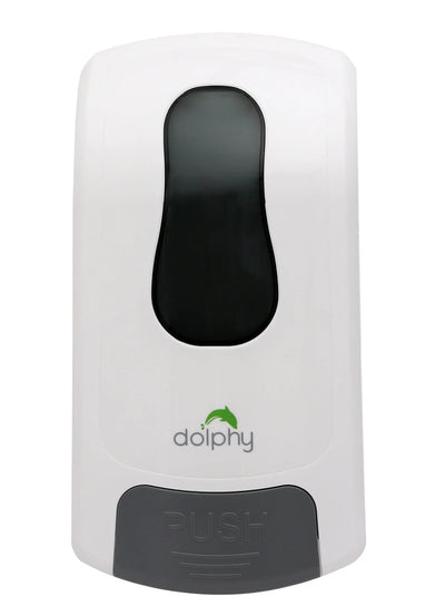 Dolphy Manual Soap-Sanitiser Dispenser 1L - White Spray