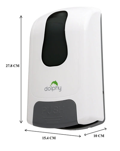 Dolphy Manual Soap-Sanitiser Dispenser 1L - White Spray