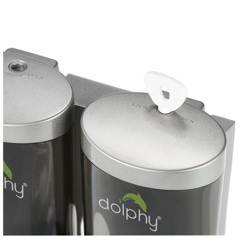 Dolphy Soap Dispenser 200ML Set of 2 - Transparent Black