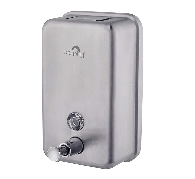 Dolphy Stainless Steel Rectangle Soap Dispenser 1100 ML Silver