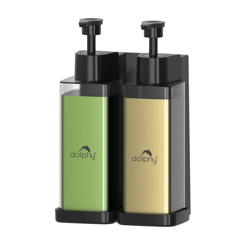 Dolphy Manual Soap Dispenser 300ML Set of 2 - Black