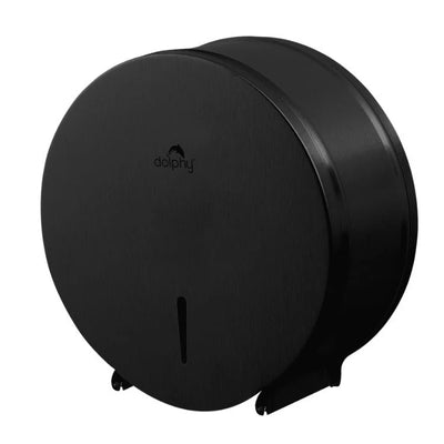 Dolphy Stainless Steel Jumbo Toilet Roll Dispenser Black