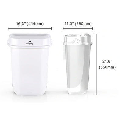 Dolphy 32L Plaza Waste Bin White