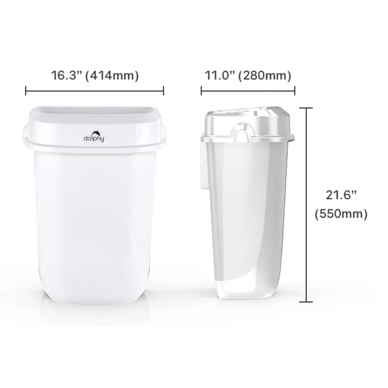 Dolphy 32L Plaza Waste Bin White