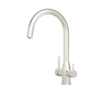 Puretec TRIPLA Elite 3-in-1 Gooseneck Mixer Tap Brushed Nickel