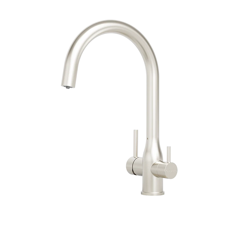 Puretec TRIPLA Elite 3-in-1 Gooseneck Mixer Tap Brushed Nickel