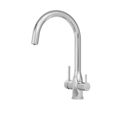 Puretec TRIPLA Elite 3-in-1 Gooseneck Mixer Tap Chrome