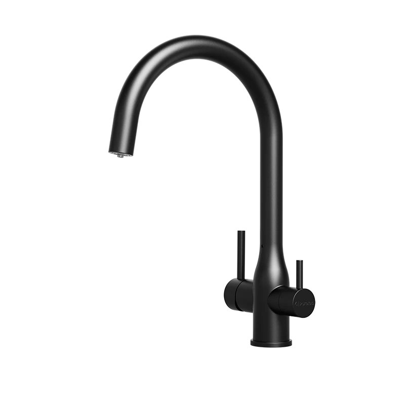 Puretec TRIPLA Elite 3-in-1 Gooseneck Mixer Tap Matte Black