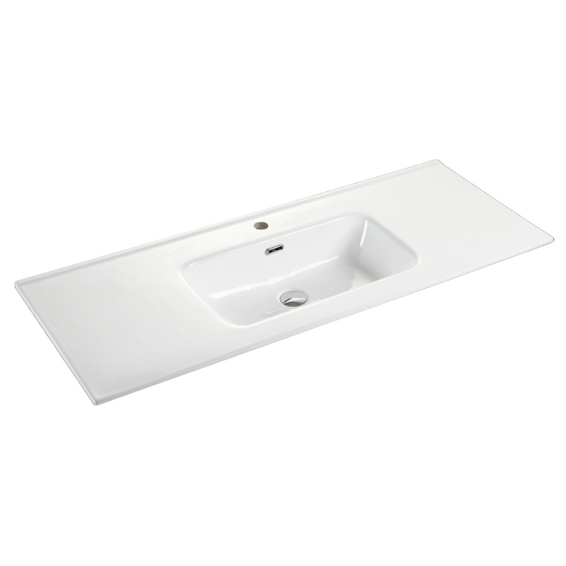 Riva Vienna 1200mm Matte White Single Bowl Wall Hung Vanity (Eden Ceramic Top) - Sydney Home Centre