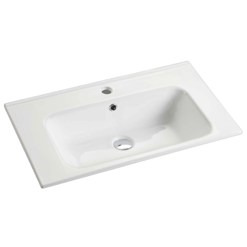 Riva Bali 600mm White Oak Single Bowl Wall Hung Vanity (Eden Ceramic Top) - Sydney Home Centre