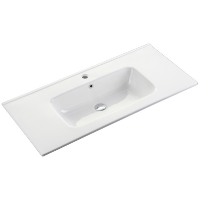 Riva Bali 900mm Matte White Single Bowl Wall Hung Vanity (Eden Ceramic Top) - Sydney Home Centre