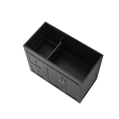 Ceto Harrington 900mm Left Hand Drawer Freestanding Vanity Matte Black (Quartz Stone Top) - Sydney Home Centre