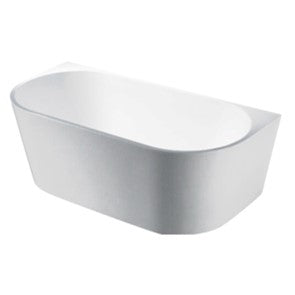 Poseidon Elivia Back To Wall 1400mm Bathtub Matte White - Sydney Home Centre