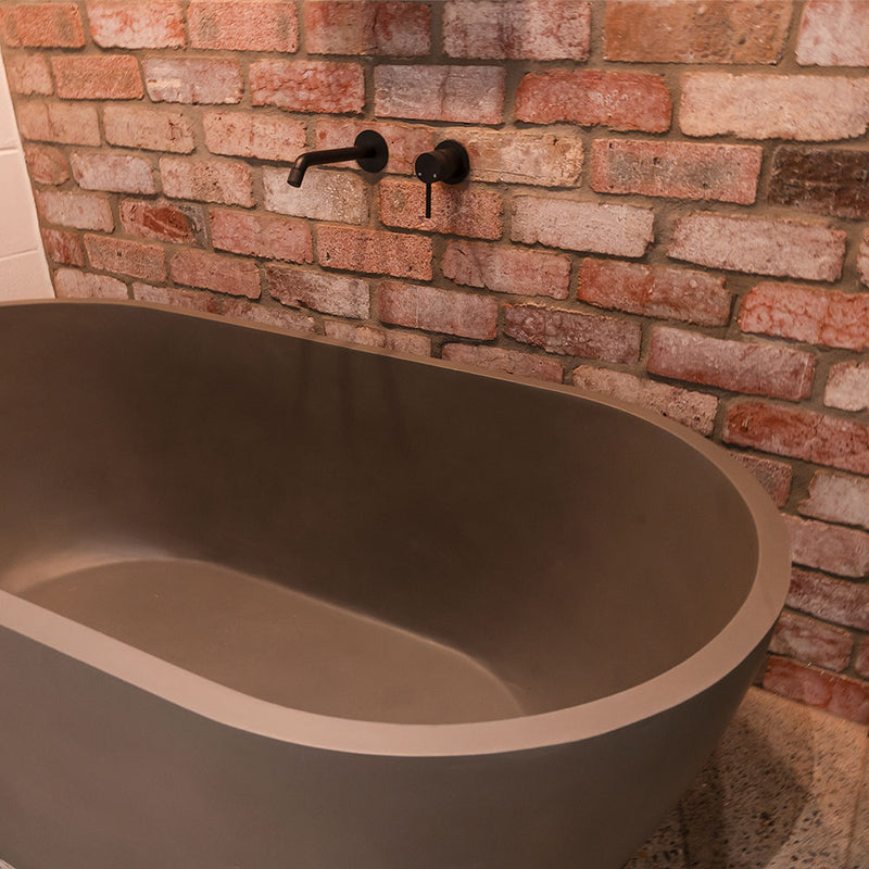 Fienza Jada Concrete Bath Warm Grey - Sydney Home Centre