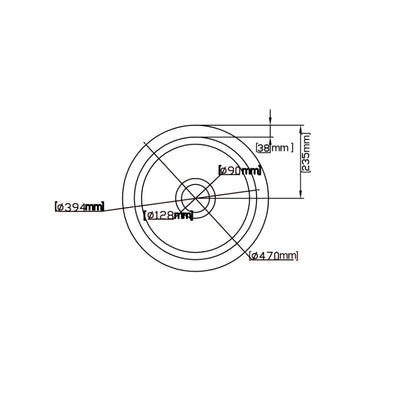 Ceto Camden Fireclay Round 470mm Top/undermount Sink Gloss White - Sydney Home Centre