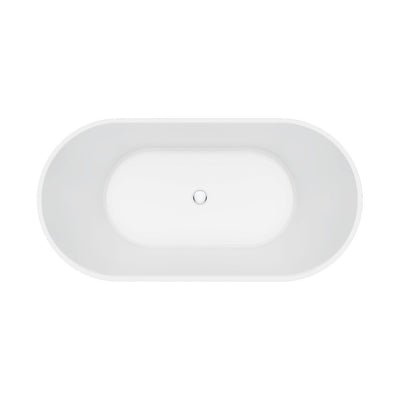 Fienza Eleanor Fluted Freestanding Acrylic Bath 1500mm Gloss White - Sydney Home Centre