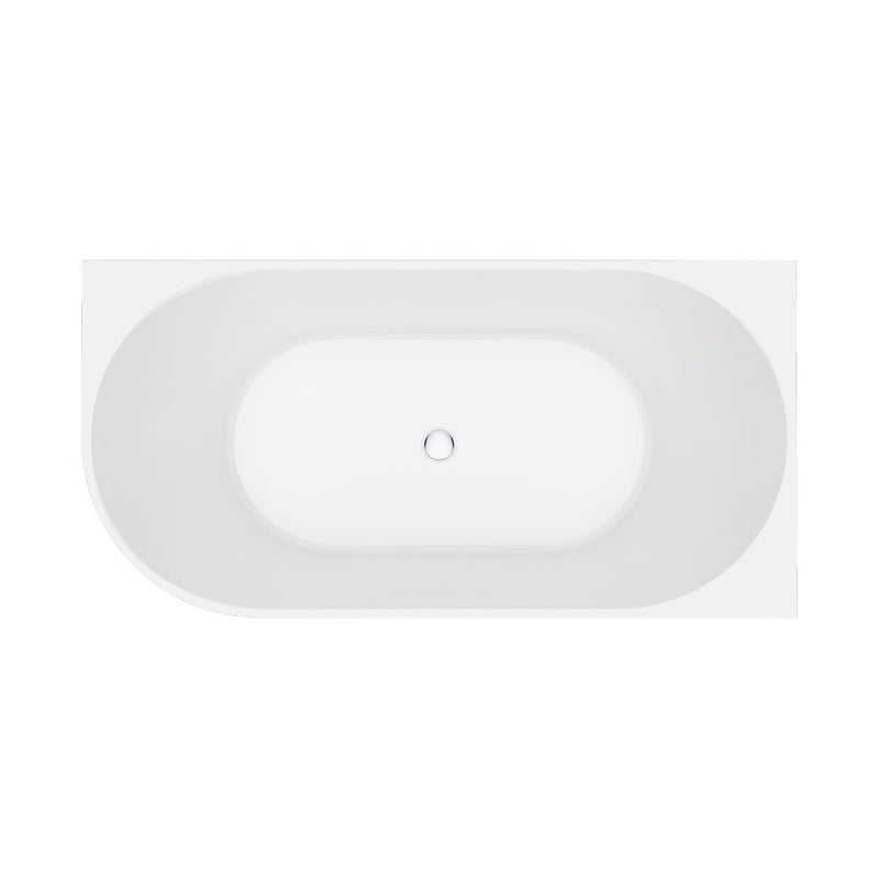 Fienza Eleanor Fluted Left-Hand Acrylic Corner Bath 1500mm Gloss White - Sydney Home Centre