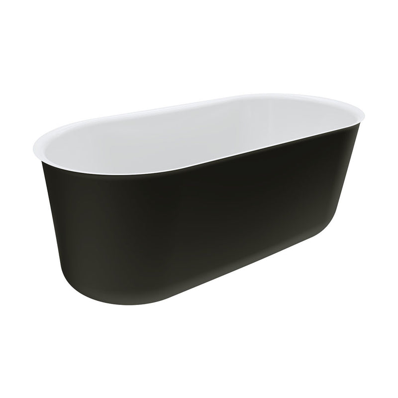 Fienza Windsor Freestanding Acrylic Bath 1500mm Matte Black - Sydney Home Centre