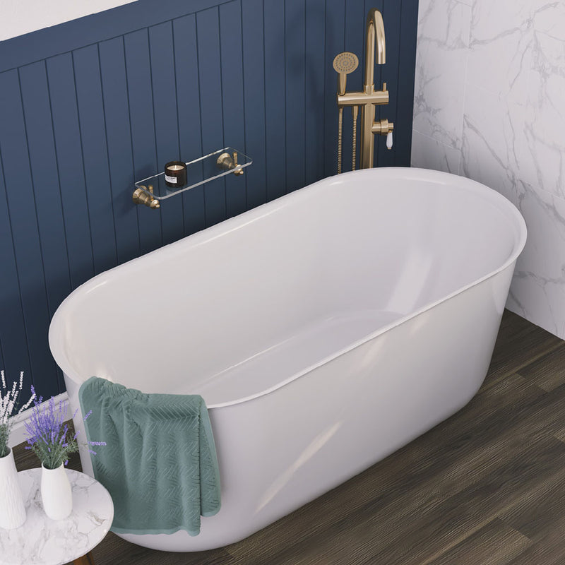 Fienza Windsor Freestanding Acrylic Bath 1500mm Gloss White - Sydney Home Centre